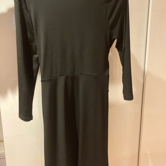 Black Faux Wrap Dress - like new - Picture 4 of 4